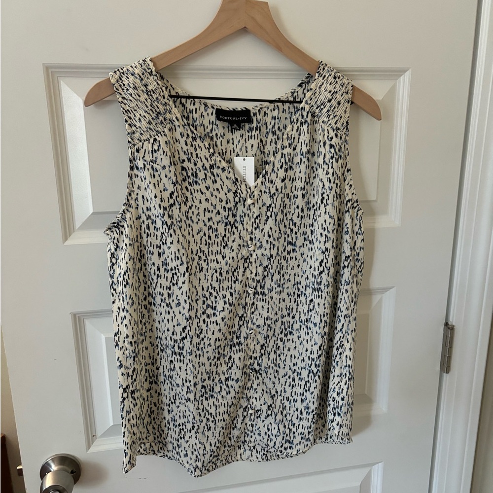 Fortune + Ivy Stitch Fix Sleeveless Blouse